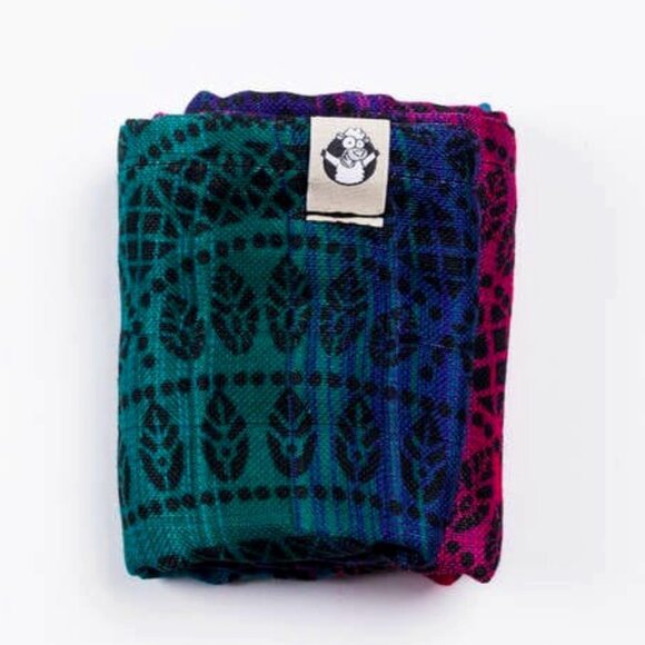NWT Lenny Lamb Muslin Square Blanket Peacock's Tail Black Opal - Picture 1 of 2